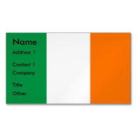 Imán de tarjetas de visita con bandera de Irlanda
