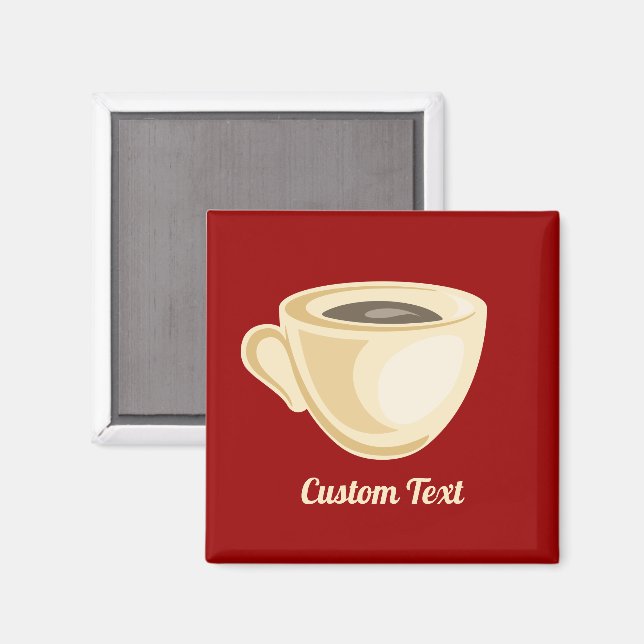 imán de taza de café (Anverso/Reverso)
