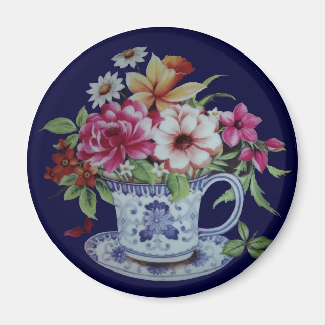 imán de taza de té (Frente)