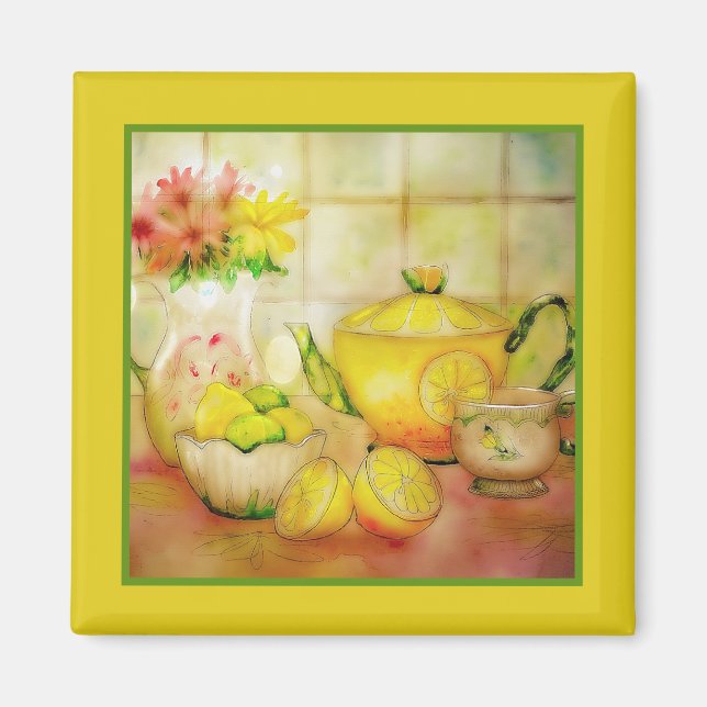 Imán de té con limón (Frente)