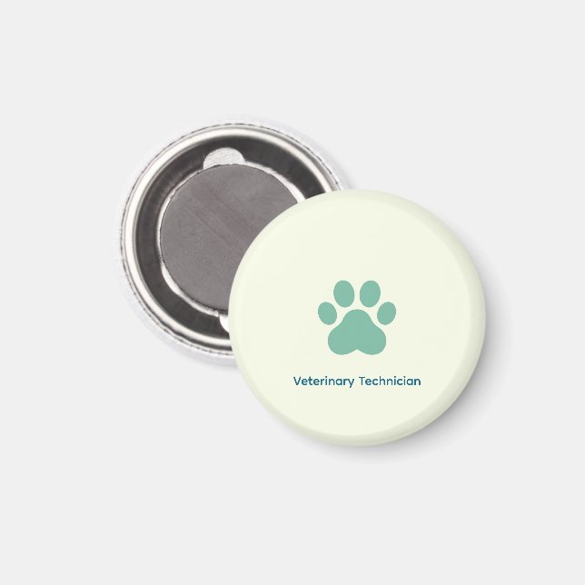 Imán de Técnico Veterinario (Anverso/Reverso)
