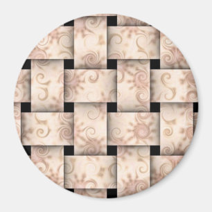 imán de tejido rosa de bonito