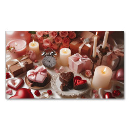Imán de tema de regalo romántico | Tarjeta de pres