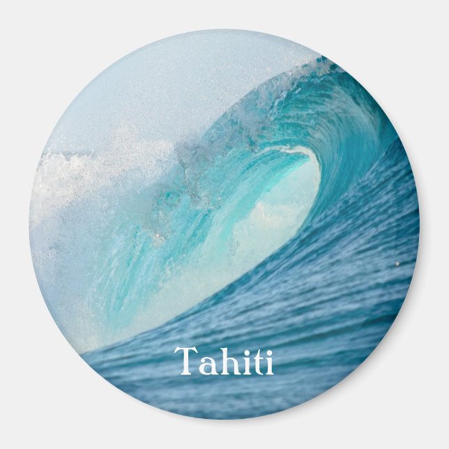 Imán de texto de ruptura de onda de barril de surf (Frente)