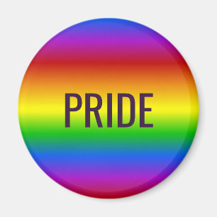 Imán de texto personalizado de colores arcoiris