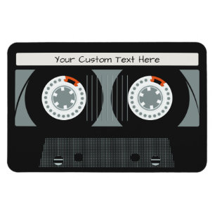 Imán de texto Retro Casette Tape personalizado