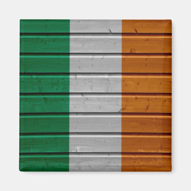 Imán de textura de tabla de madera de Irlanda (Frente)