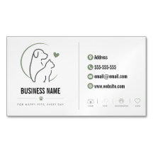 Imán de tienda de mascotas minimalista Tarjeta de 