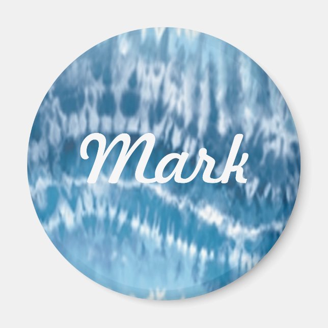 Imán de tinte azul personalizado (Frente)