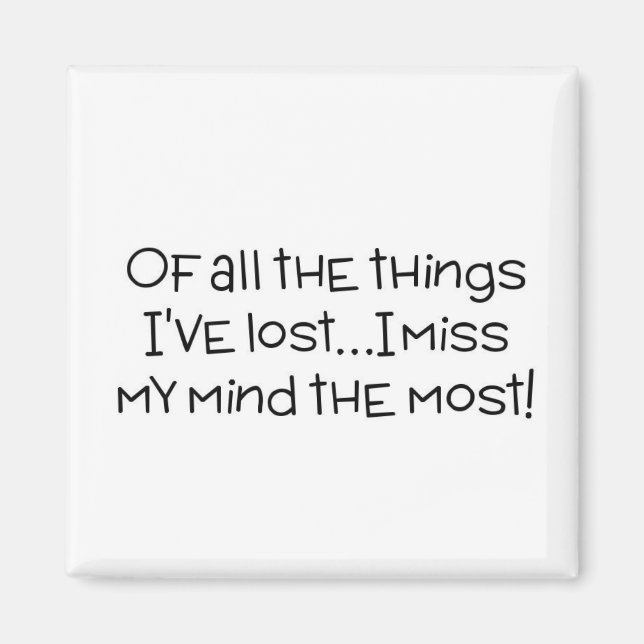 Imán De todas las cosas que he perdido, más extraño mi  (Frente)