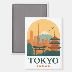 Imán de Tokio Japón - Recuerdo de viaje minimalist