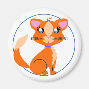 Imán de Toon del gatito del jengibre