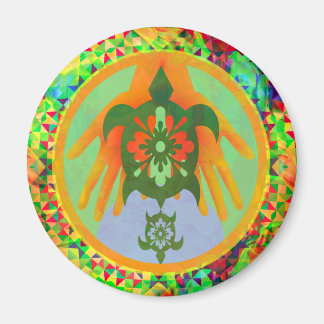 Imán de tortugas manos