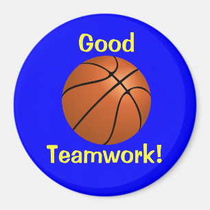 Imán de trabajo en equipo de baloncesto