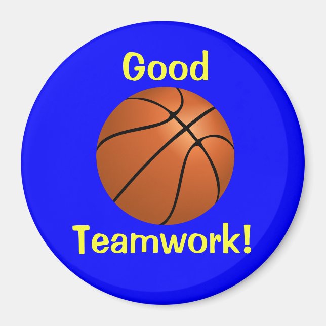 Imán de trabajo en equipo de baloncesto (Frente)