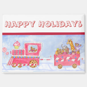 Imán de tren de Navidad