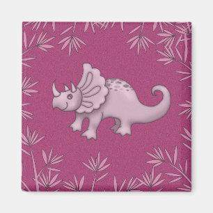 Imán de Triceratops Dinosaurio Adorable