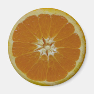 Imán de trozo de fruta naranja