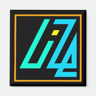 Imán de UIZE (naranja en frontera negra)