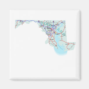 Imán de un estado a otro del mapa de Maryland