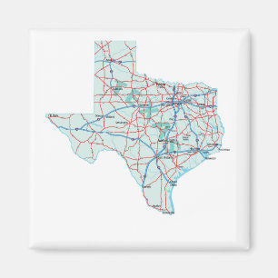 Imán de un estado a otro del mapa de Tejas