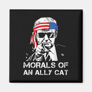 Imán De un gato aliado divertido Trump 2024 Presidente