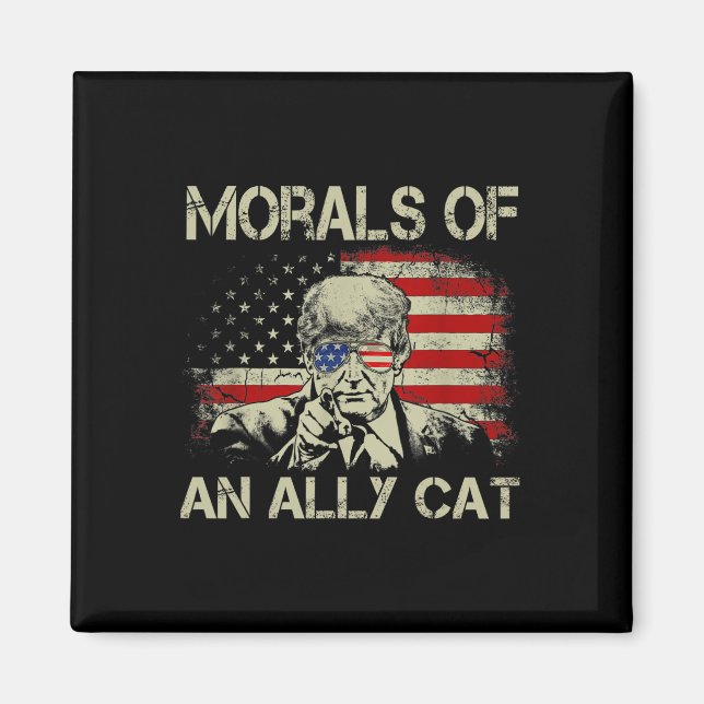 Imán De Un Gato De Aliado Divertido Trump 2024 (Frente)