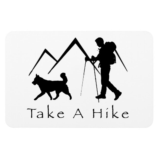 Imán Dé Un Paseo Por Las Montañas Magnet-Husky (Horizontal)