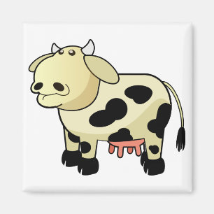 Imán de vaca lechera de dibujos animados