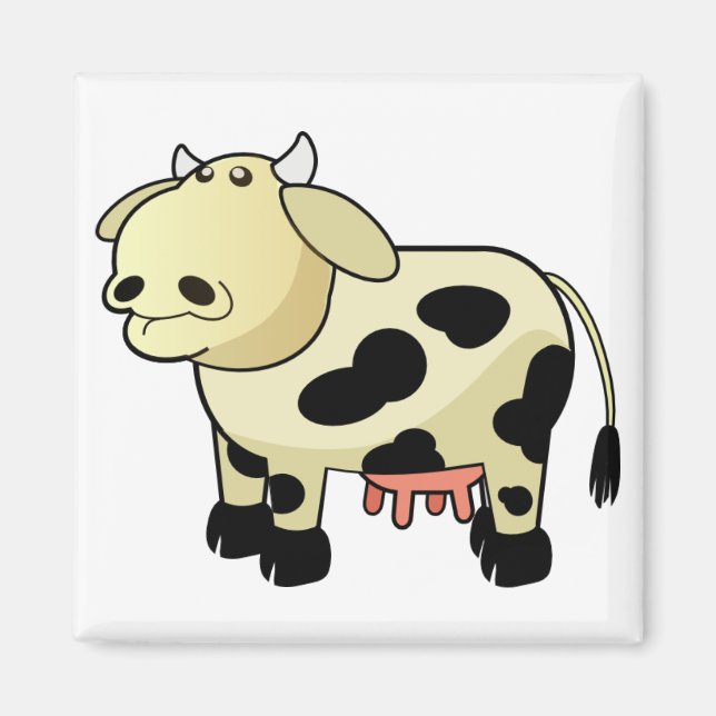 Imán de vaca lechera de dibujos animados (Frente)