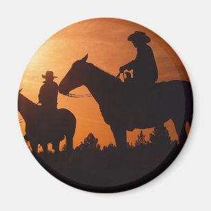 imán de vaqueros a caballo