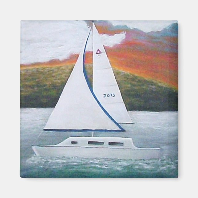 imán de vela de puesta al sol (Frente)