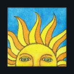 imán de verano<br><div class="desc">Un sol de verano decora este imán. Arte acuarela original de Michael A. Giza (c)2013</div>