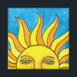 imán de verano<br><div class="desc">Un sol de verano decora este imán. Arte acuarela original de Michael A. Giza (c)2013</div>