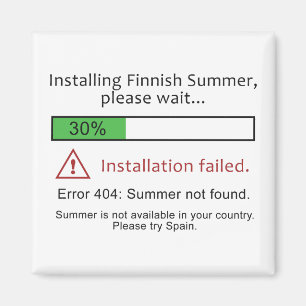Imán de verano finlandés divertido