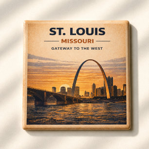 Imán de viaje del Arco de la Puerta de St. Louis R