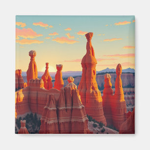 Imán de viaje retro de Bryce Canyon Utah vintage
