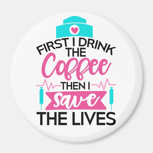 Imán de vida de enfermería (Frente)