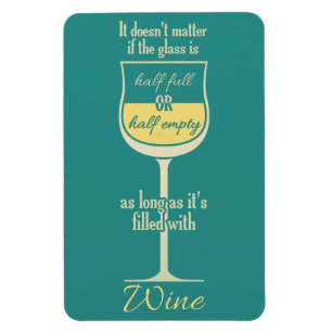 Imán de vidrio de vino blanco