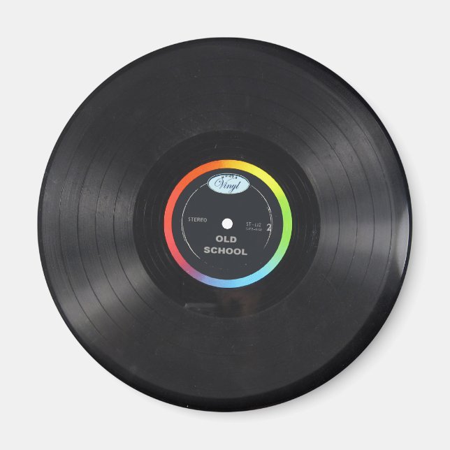 imán de vinilo de escuela antigua (Frente)