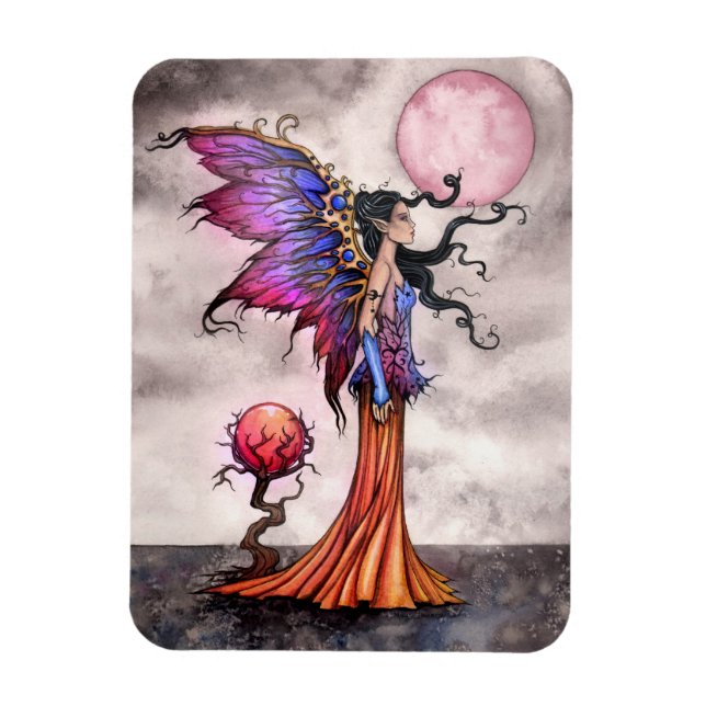 Imán de vinilo de hada de fantasía Abigail Fae (Vertical)