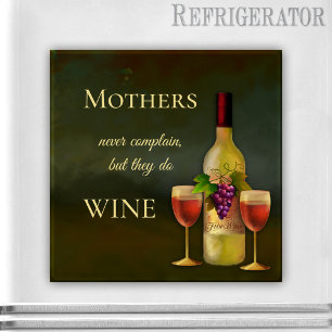 Imán de vino Bella Artes personalizado divertido