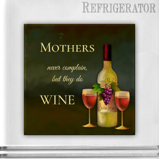 Imán de vino Bella Artes personalizado divertido