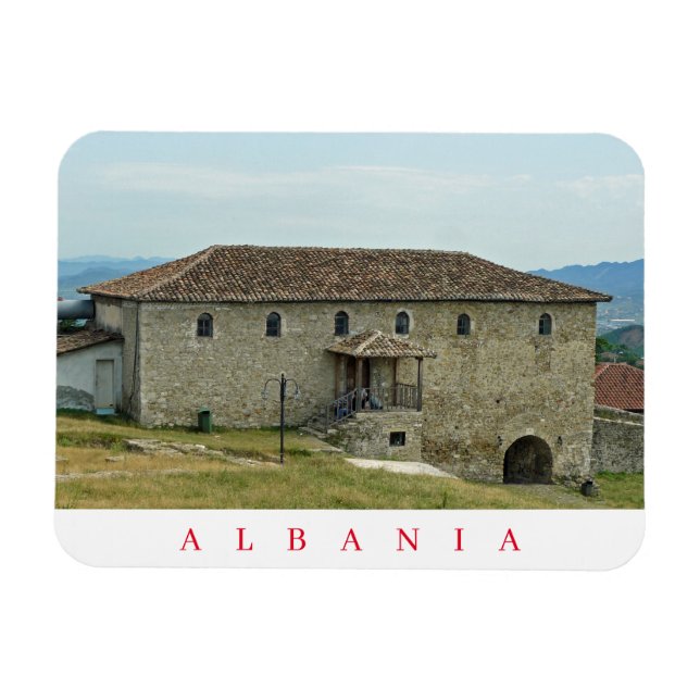 imán de vista de edificio del castillo de Preza (Horizontal)