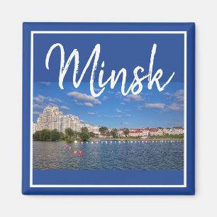Imán de vista de la ciudad de Minsk Arquitectura d