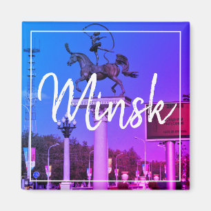Imán de vista de la ciudad de Minsk Arquitectura d