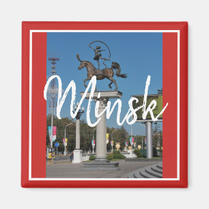 Imán de vista de la ciudad de Minsk Arquitectura d