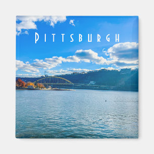 imán de vista del río Pittsburgh