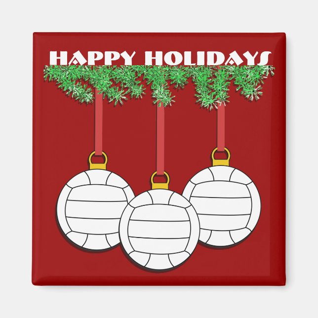 imán de voleibol navidades (Frente)