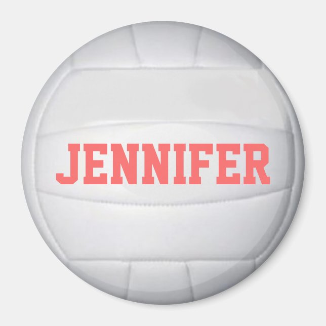 Imán de voleibol personalizado (Frente)